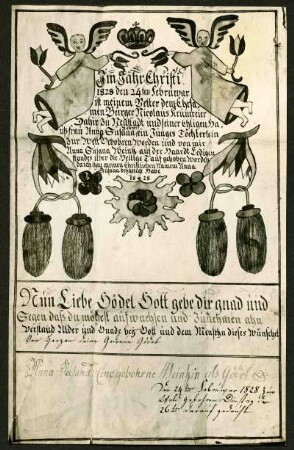 Taufbrief 1828