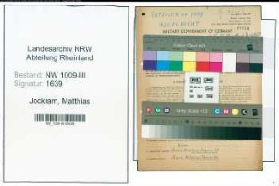 Entnazifizierung Matthias Jockram , geb. 11.05.1903 (Konditormeister)