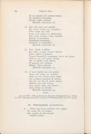 2a. Trinkspruch (niederdeutsch).