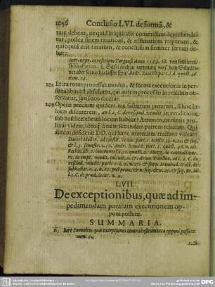 LVII. De exceptionibus, quae ad impedimendam paratam executionem opponi possunt