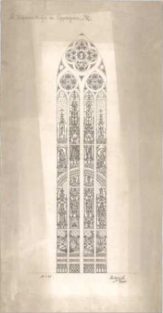 Schmidt, Heinrich von; Oppenheim; Katharinenkirche, Restaurierung - Kirchenfenster (Ansicht)