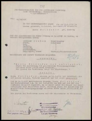Feldhofer, Maria, geb. Remberg