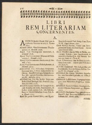 Libri Rem Literariam Concernentes