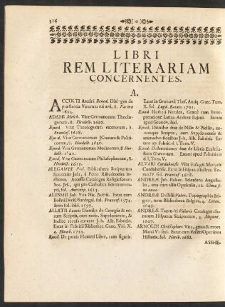 Libri Rem Literariam Concernentes