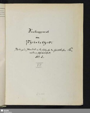 7: Noten zum Paradies in der Ausgabe der Göttlichen Komödie von Philalethes. Bd. 2 - Mscr.Dresd.e.91,Bd.7