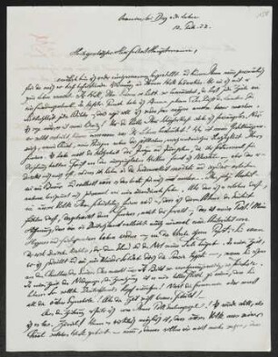 Brief von Fritz von Unruh an Gerhart Hauptmann