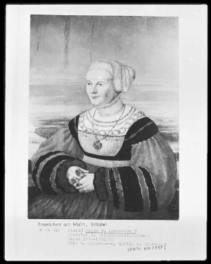 Bildnisse des Ehepaars Gilbrecht und Anna von Holzhausen — Bildnis Anna von Holzhausen, geborene Ratzeburg