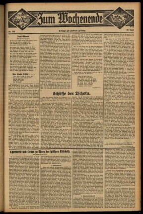 Zweite Ausgabe vom Sonntag, den 21. Juni 1931.