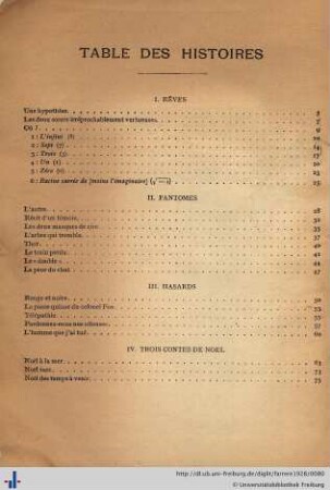 Table Des Histoires.