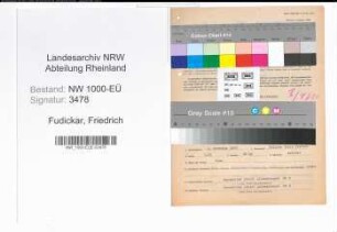 Entnazifizierung Friedrich Fudickar, geb. 08.11.1891 (Handelsvertreter)