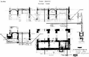 Schopfloch (b Freudenstadt): Empfangsgebäude Verwaltungsgebäude Fundament-Plan