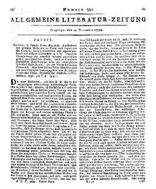 Stuttgarter Almanach zur angenehmen Unterhaltung. Auf das Jahr 1799. Stuttgart: Löflund [1799]
