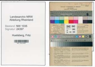 Entnazifizierung Fritz Huelsberg , geb. 20.12.1896 (Elektroingenieur)