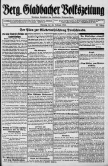 Bergisch Gladbacher Volkszeitung. 1906-1929