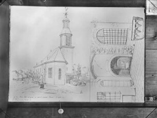 Kirche in Oberissigheim und Durchgang