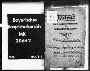 Empfehlung und Anschaffung etc. von Werken für die Bibliotheken der Mittelschulen (Lehrer- und Schülerbibliotheken).