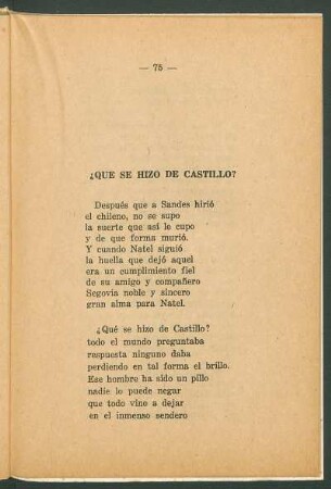 ¿Qué se hizó de Castillo?