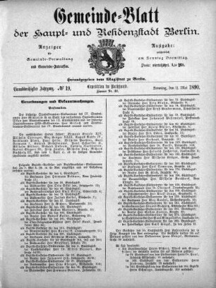 1890,19: No. 19, 11. Mai 1890