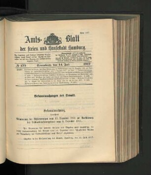 No. 175, 14. Juli 1917