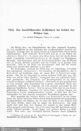 Ein fossilführender Kalksinter im Gebiet der Wilden Sau