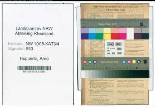 Entnazifizierung Arno Huppertz , geb. 12.02.1900 (Techniker)