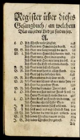 Register über dieses Gesangbuch ...