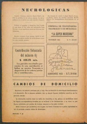 Cambios de domicilio