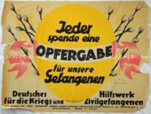 Spendenaufrufplakat des Deutschen Hilfswerks für die Kriegs- und Zivilgefangenen