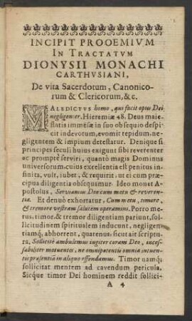Dionysii Monachi De Vita Sacerdot.