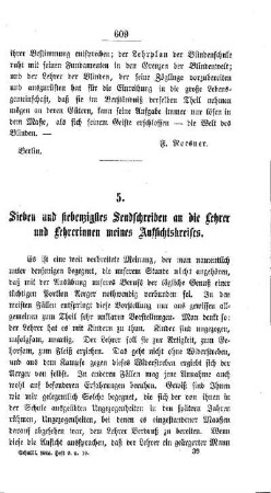 Sieben und siebenzigstes Sendschreiben an die Lehrer und Lehrerinnen meines Aufsichtskreises