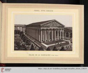 Paris, rive droite. Église de la Madeleine