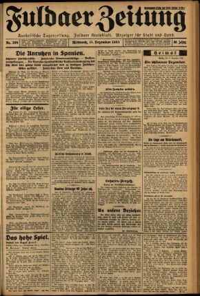 Ausgabe vom Mittwoch, den 13. Dezember 1933.