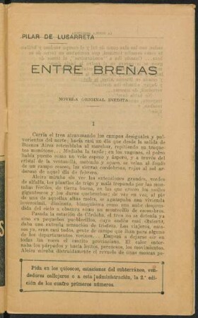 Entre breñas : novela original inédita