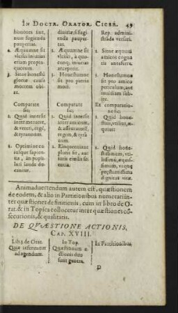 De Quaestione Actionis. Cap. XVIII.