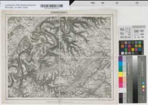 [Topographische Karte 1 : 80.000 von Rheinland und Westfalen-Generalstabskarte -]. Berncastel. LF 24°30' B 49°45'. Graviert von Ruzek 1853.