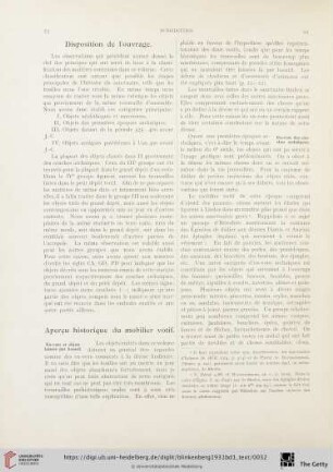 Disposition de l'ouvrage