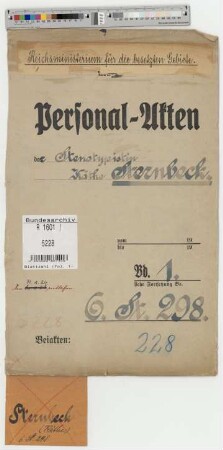 Sternbeck, Käthe, geb. 4.3.1901, Stenotypistin