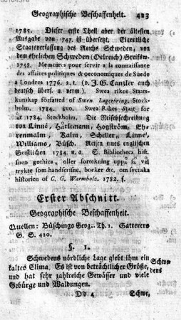 Erster Abschnitt. Geographische Beschaffenheit