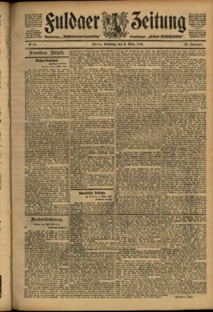 Zweite Ausgabe vom Samstag, den 03. März 1906.