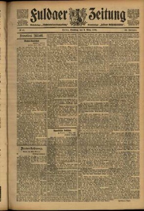 Zweite Ausgabe vom Samstag, den 03. März 1906.