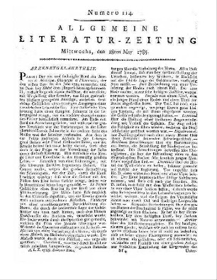 Journal de médecine, chirurgie, pharmacie. T. 61. Paris: [Didot] 1784