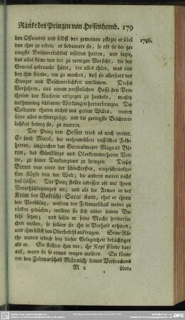 Ränke des Prinzen von Hessenhomb.