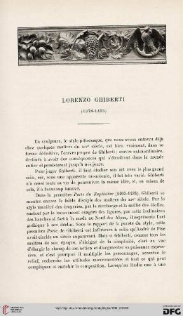 3. Pér. 16.1896: Lorenzo Ghiberti (1378 - 1455)