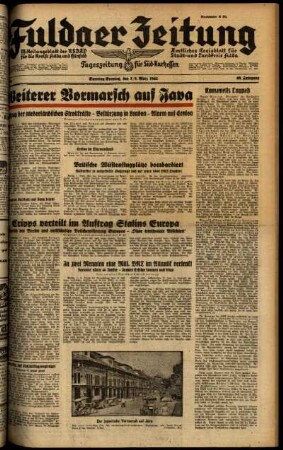 Ausgabe vom Samstag, den 07. März 1942.
