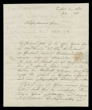 Brief von Louis Spohr an Tobias Haslinger