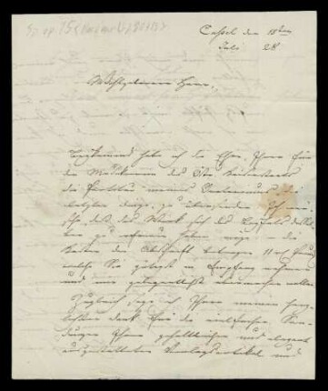 Brief von Louis Spohr an Tobias Haslinger
