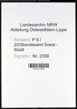 Heiratsregister Standesamt Soest