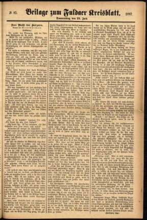 Zweite Ausgabe vom Donnerstag, den 22. Juli 1897.