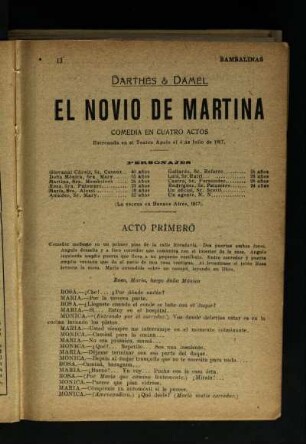 El novio de Martina : comedia en cuatro actos