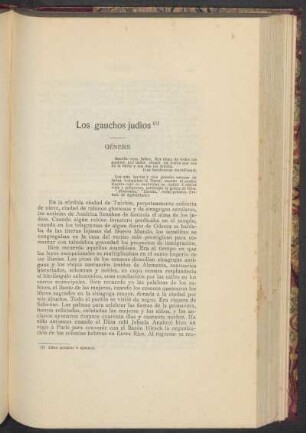 Los gauchos judíos : Génesis